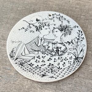 Bjorn Wiinblad Black and White Ceramic Art